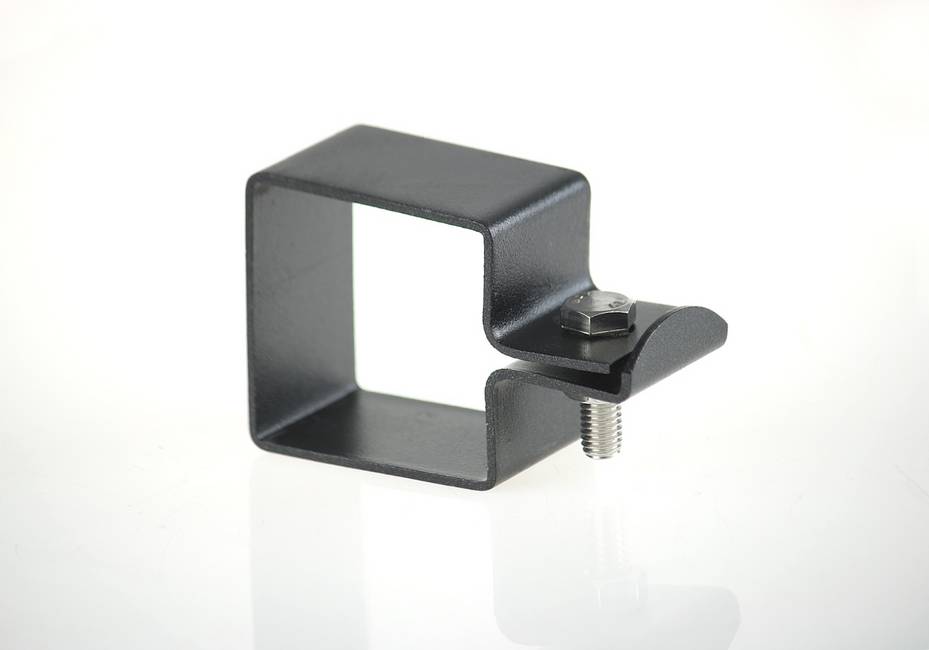 Kit di fissaggio a collare quadro 50x50 singolo antracite Il fissaggio di partenza per il sistema Medium 2000