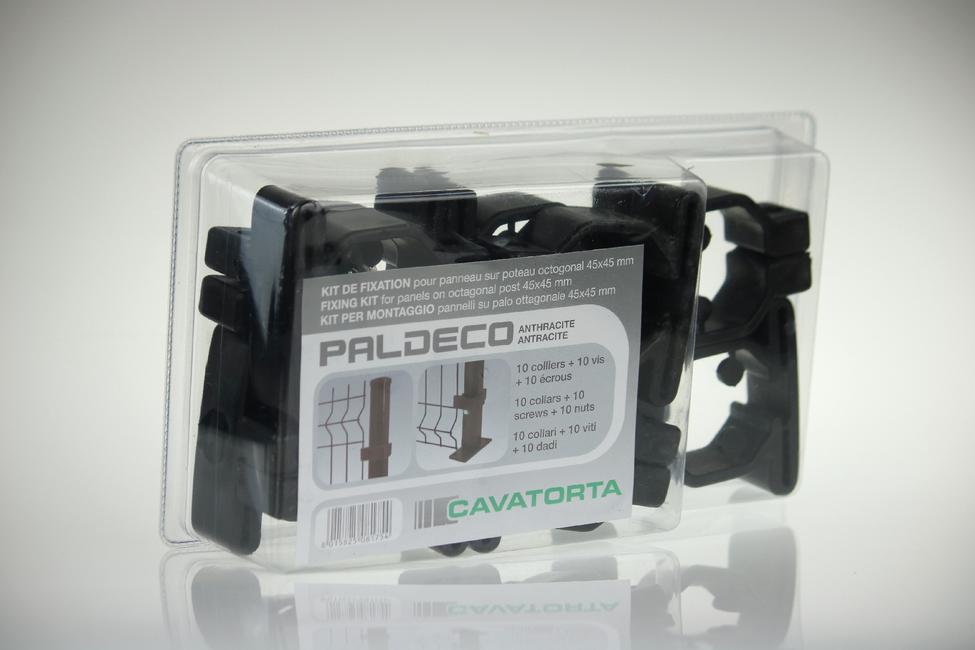 Kit di fissaggio nero Per recinzione Panoplax