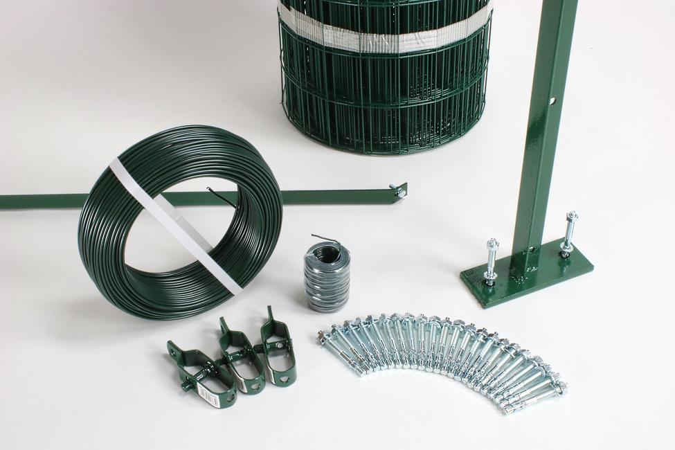Kit 25 mt. pour clôture sur muret électro soudée Plus économique et plus pratique