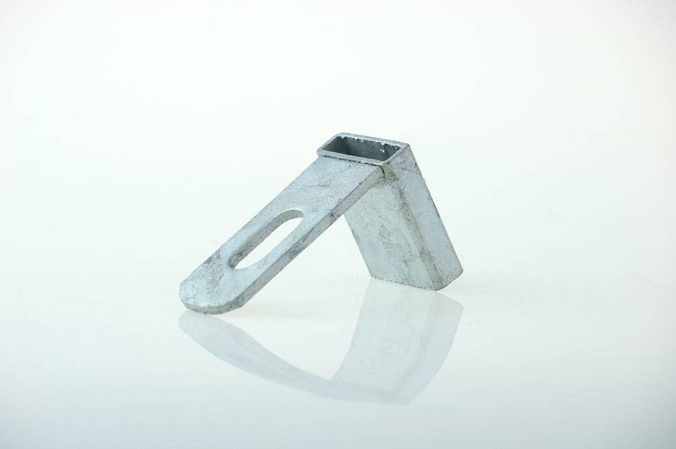 Line adapter bracket For electro forge-welded grating