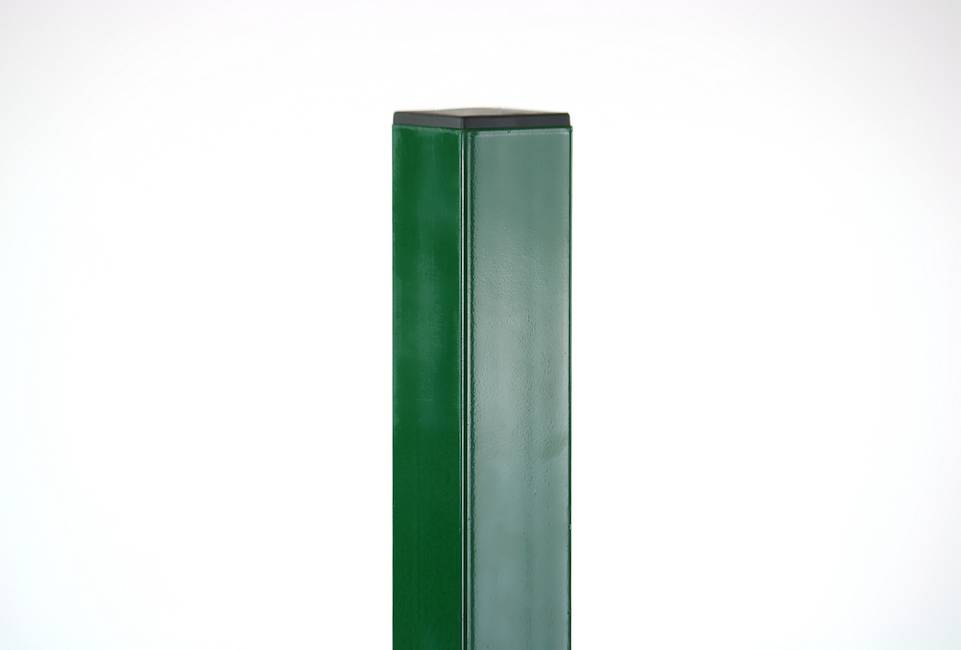 Palo con piastra Quadro 50 verde Il palo per la recinzione Medium 2000
