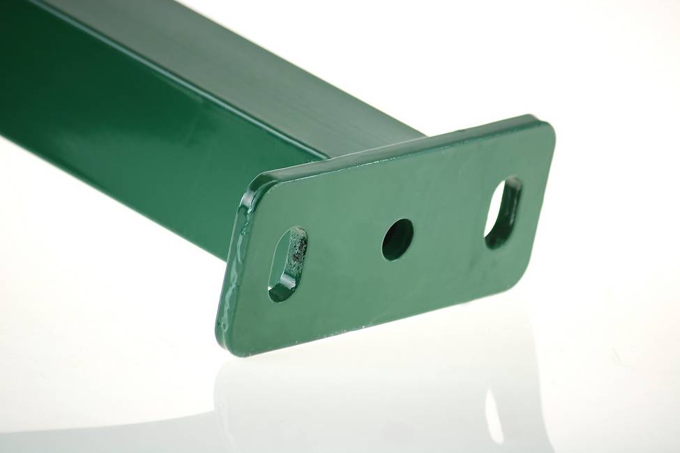 Palo con piastra Quadro 50 verde Il palo per la recinzione Medium 2000