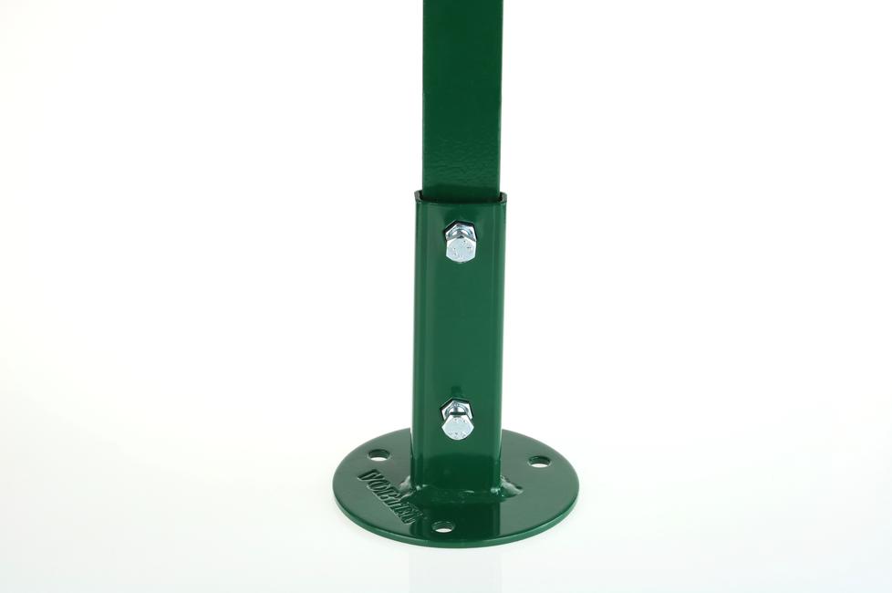 Piastra a tassellare verde T 30 Vortek Per tassellare i pali a T 30 su muretto in modo elegante