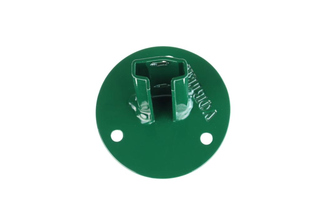 Piastra a tassellare verde T 35 Vortek Per tassellare i pali a T 35 su muretto in modo elegante