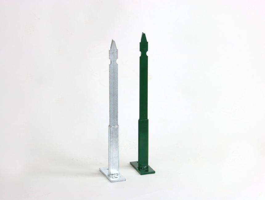 Piastra a tassellare zincata T 35 Per tassellare i pali a T 35 sul muretto