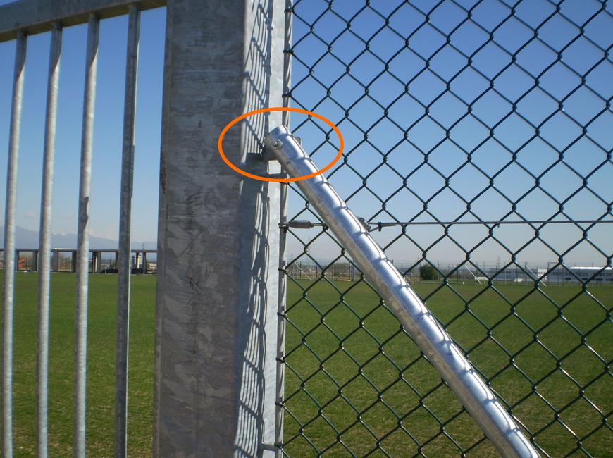 Piastra ad 1 foro La piastra adatta per il fissaggio delle saette tonde