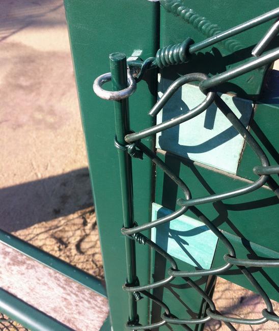 Plastic coated wall mounting steel bar For securing your mesh fence to a wall