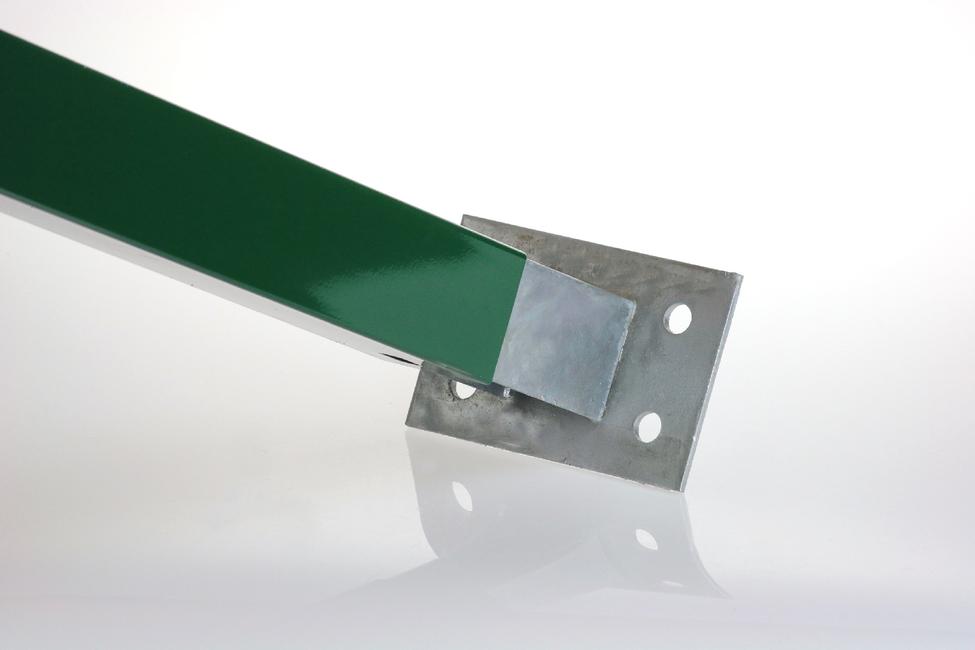 Platine de fixation galvanisée carrée 60 Pour une fixation sur muret ou dalle des piliers de portail ou profils carrés