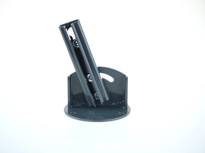 Platine de fixation gris inclinable T 30 Vortek Pour fixer les poteaux à T sur muret en pente