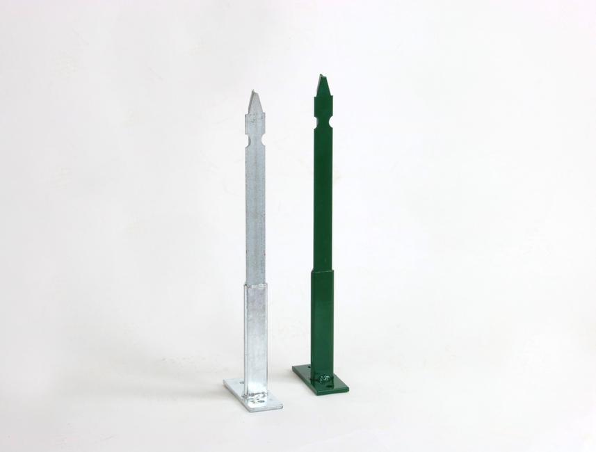 Platine de fixation verte T 35 Pour fixer les poteaux T35 sur muret