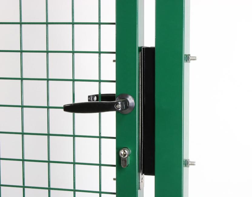 Portail Garden vert 1 battant Avec accessoires Inox