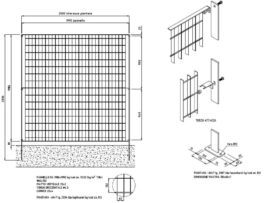 Post For electro forge-welded grating