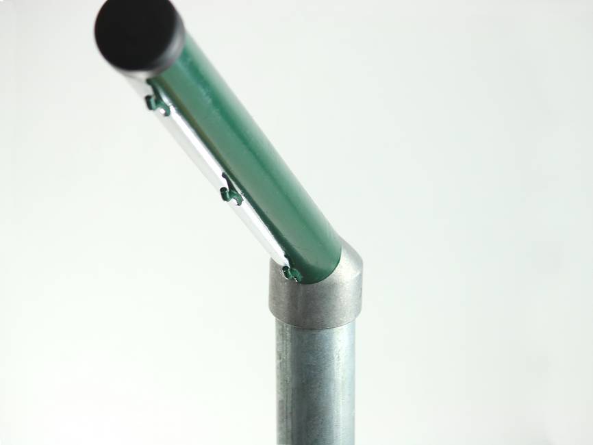 Prolunga semplice per pali tondi Ø 60 Prolunga semplice antiscavalcamento a 45° con raccordo per pali tondi Ø 60 mm 