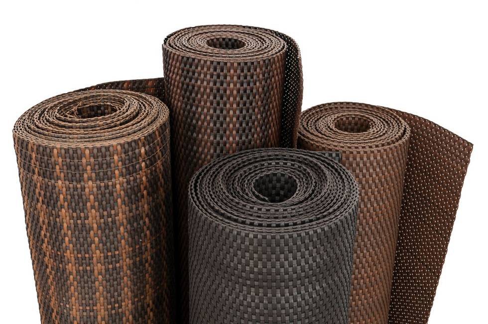 Rattan look green screening Artificial rattan by the meter 