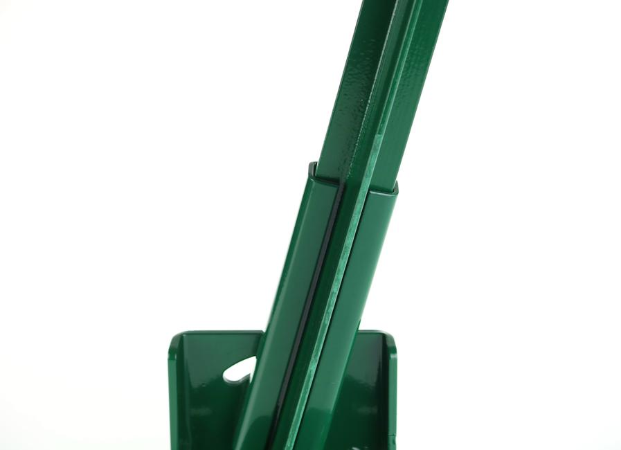 Round inclinable T 30 post support plate Green round support plate to bolt to a sloping wall