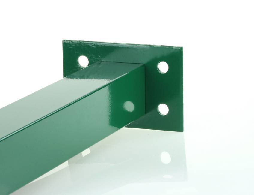 Platine de fixation verte carrée 60x60 Pour une fixation sur muret ou dalle des piliers de portail ou profils carrés