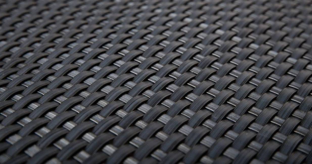 Rattan look anthracite screening Artificial rattan by the meter