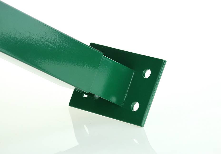 Platine de fixation verte carrée 60x60 Pour une fixation sur muret ou dalle des piliers de portail ou profils carrés