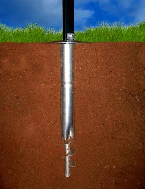 Vortek T 35 The ground screw 35x35 T-post support