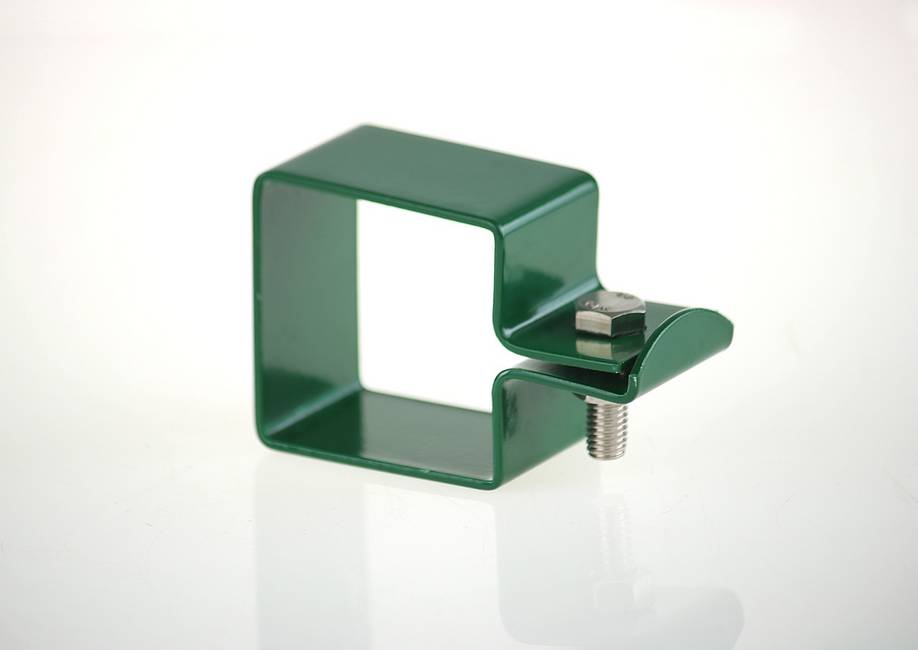 Single square clamp fixing kit 50x50 green The starting fixing for the Medium 2000 system