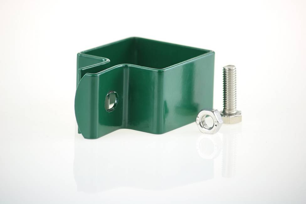 Single square clamp fixing kit 50x50 green The starting fixing for the Medium 2000 system