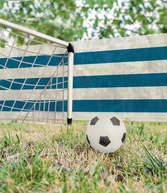 Soleado sport white and blue Stripes screening and shading mesh