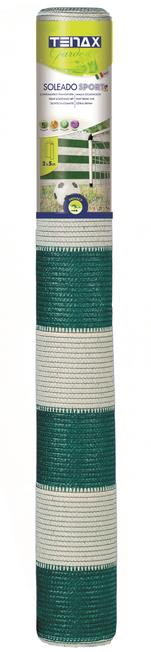 Soleado sport white and green Stripes screening and shading mesh
