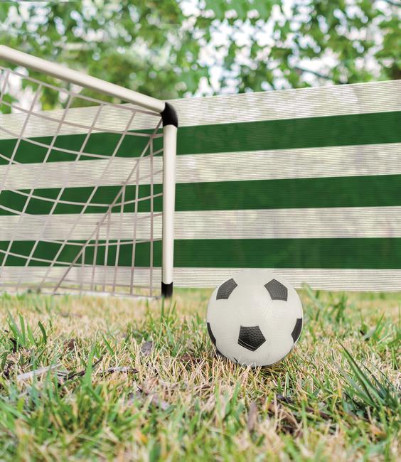 Soleado sport white and green Stripes screening and shading mesh