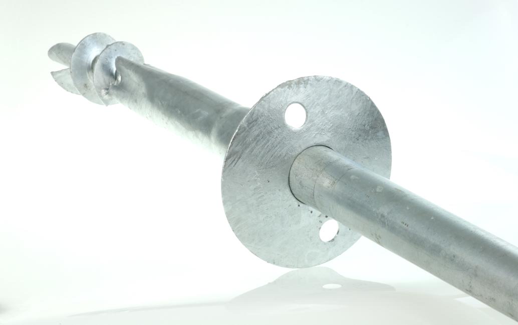 Vortek TI 48 Ground screw post support for Ø 48 mm round iron fencing poles