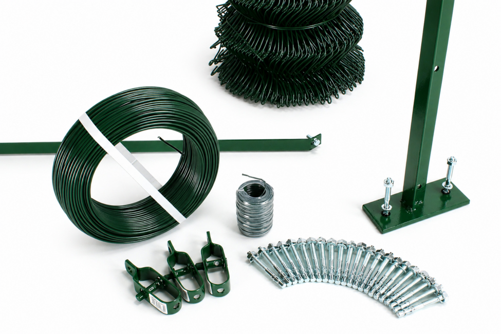 Wall mounted 25 mt chain link mesh fence kit Cheaper and easier