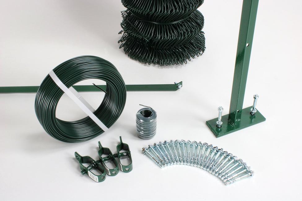 Wall mounted 25 mt chain link mesh fence kit Cheaper and easier