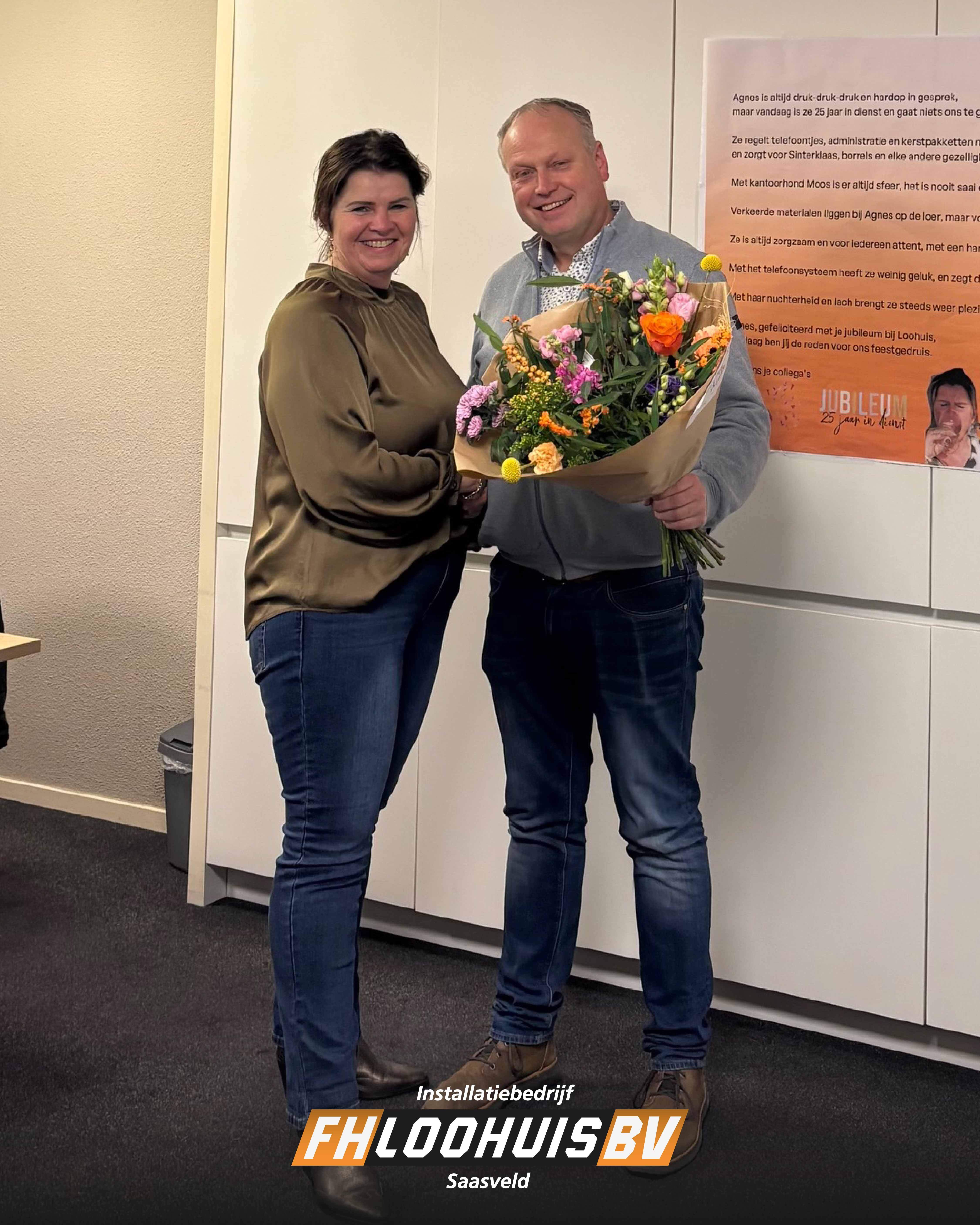 Image for Agnes 25 jaar in dienst bij Loohuis - Constructiewerken Twente