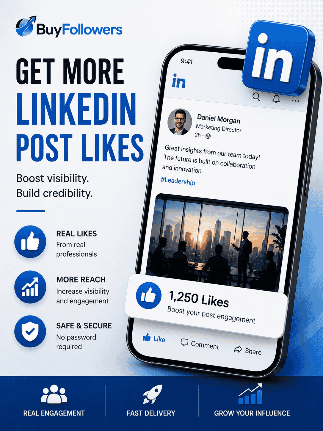 Buy LinkedIn Post Likes - Boost your LinkedIn visibility for better engagement and organic reach