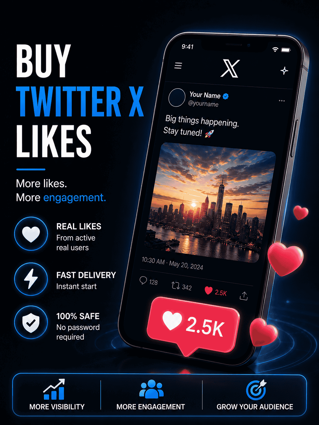 Buy Twitter X Likes - Boost your Twitter X visibility for better engagement and organic reach