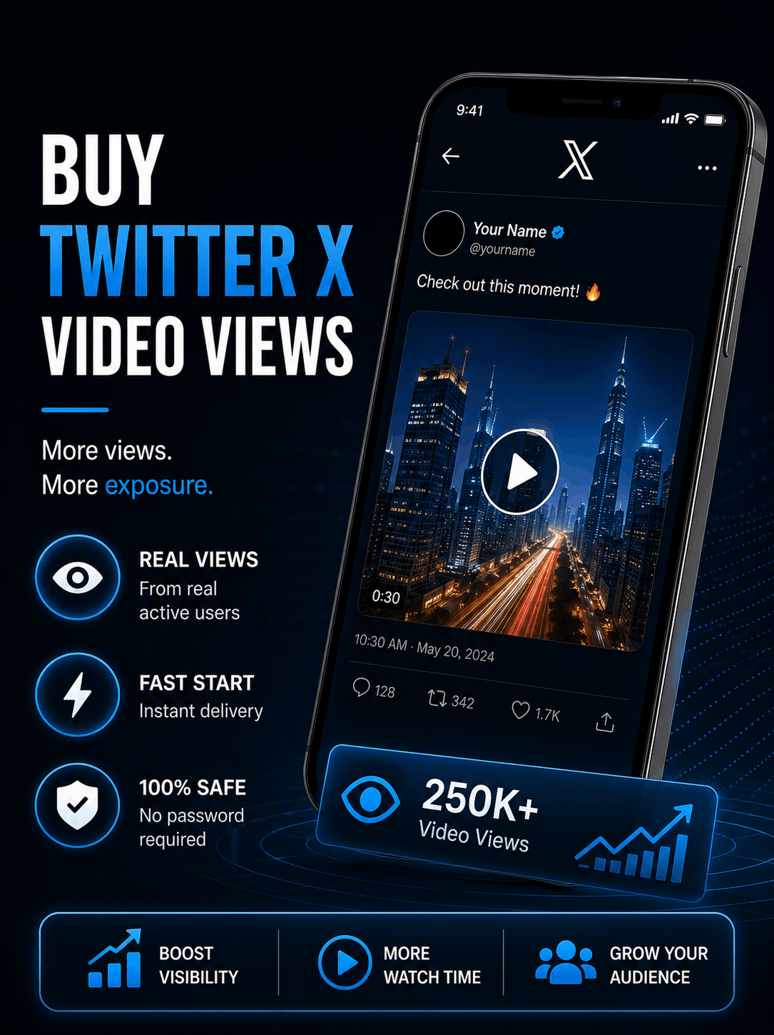 Buy Twitter X Videoaufrufe - Boost your Twitter X visibility for better engagement and organic reach