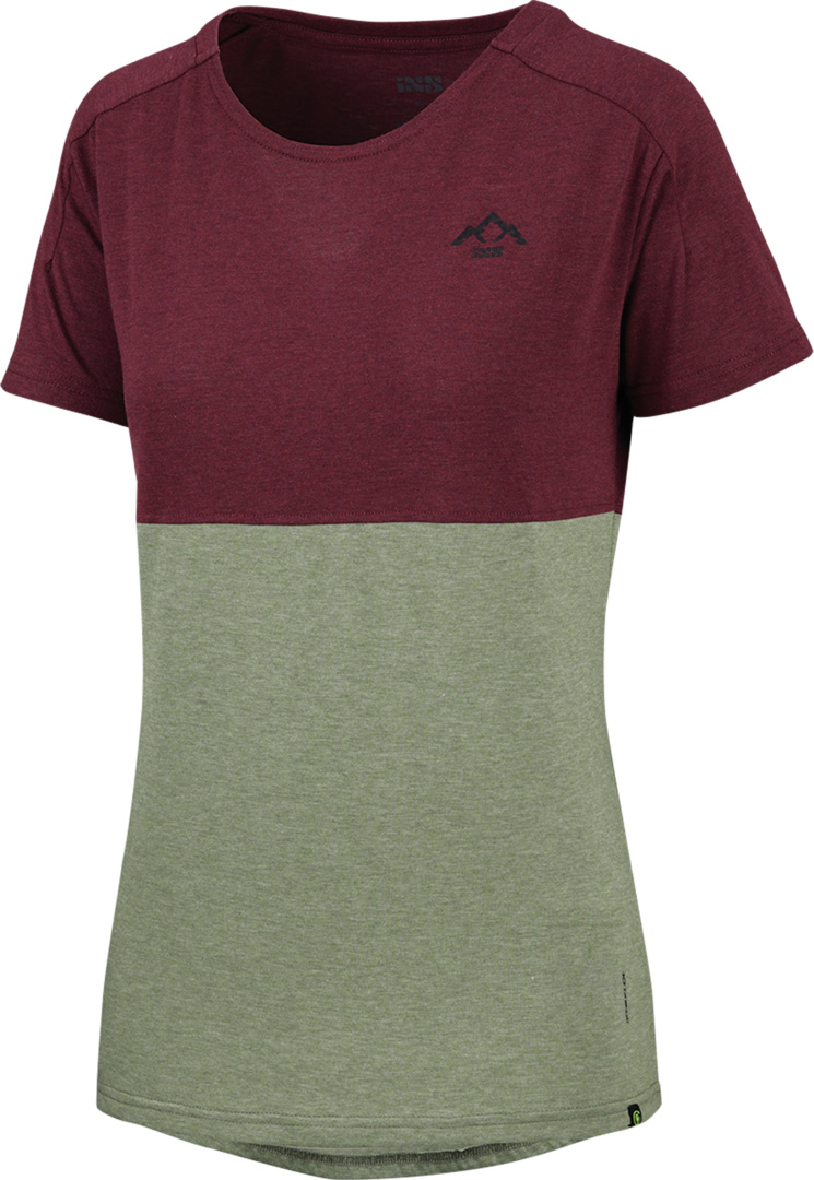 Kids Flow Mountain Tech Tee raisin-olive