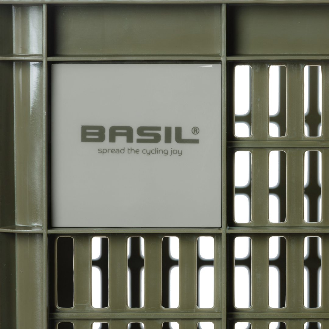 Fahrradkiste L, 40L, recycelter Kunststoff, moss green – Bild 3