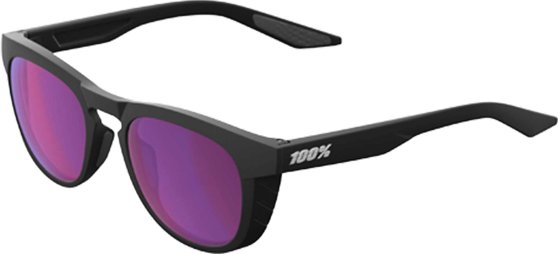 Brille Slent Matte Black Purple Multilayer Mirror Lens
