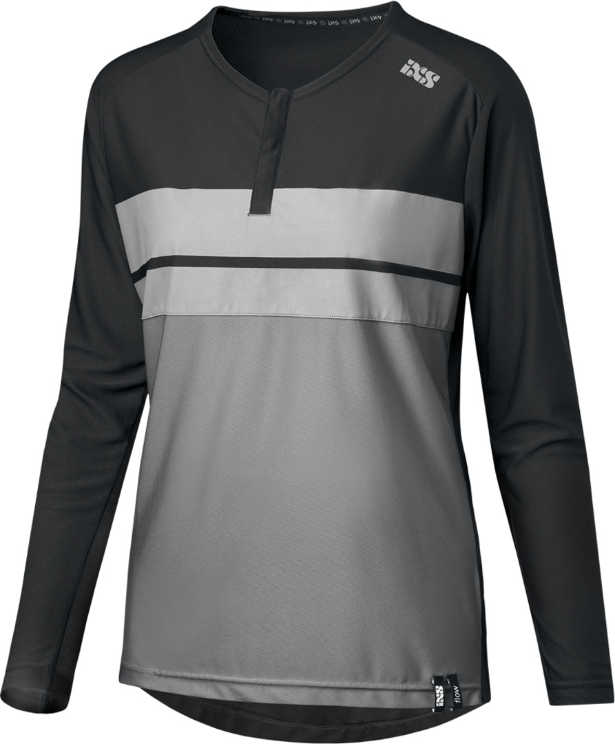 Damen Flow Lite 1.0 Henley schwarz-graphit