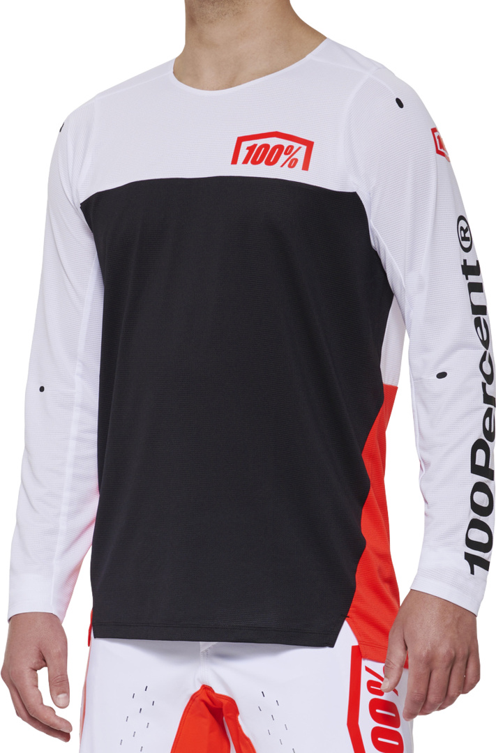 R-CORE-X Long Sleeve Jersey white/red