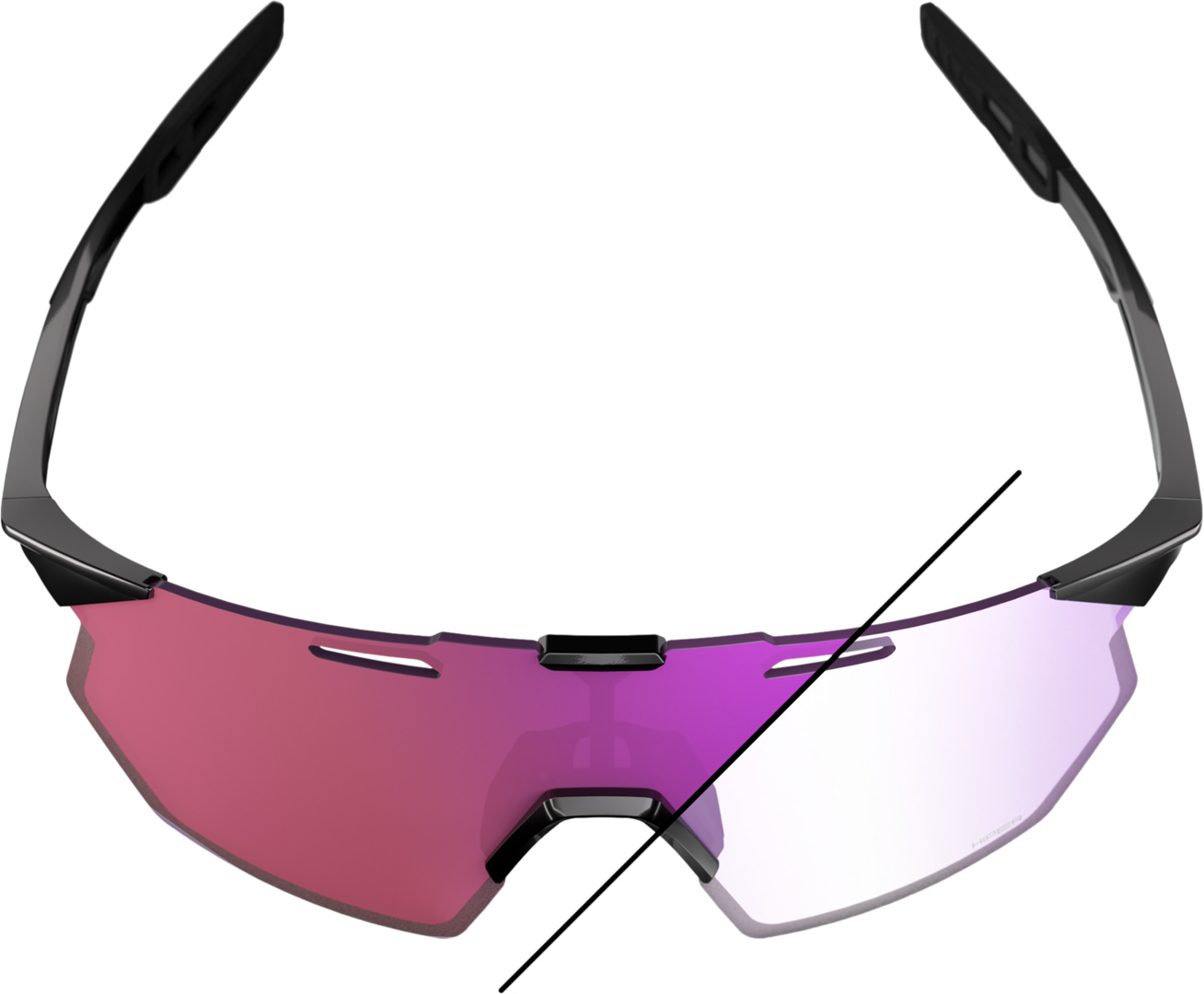 Brille Hypercraft SQ - Gloss Black - Purple Mirror Photochromic Lens – Bild 4
