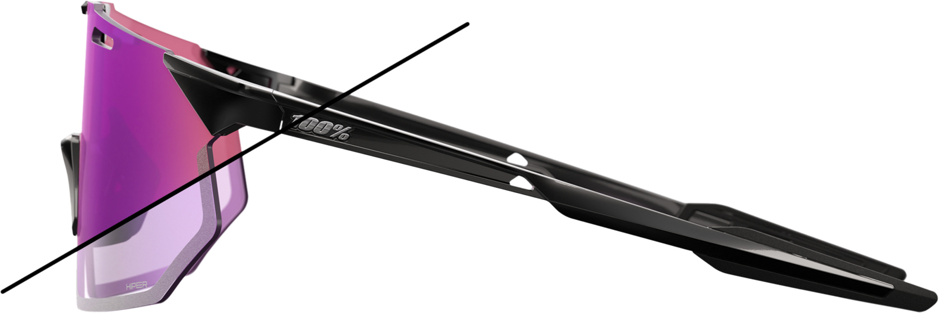 Brille Hypercraft SQ - Gloss Black - Purple Mirror Photochromic Lens – Bild 3