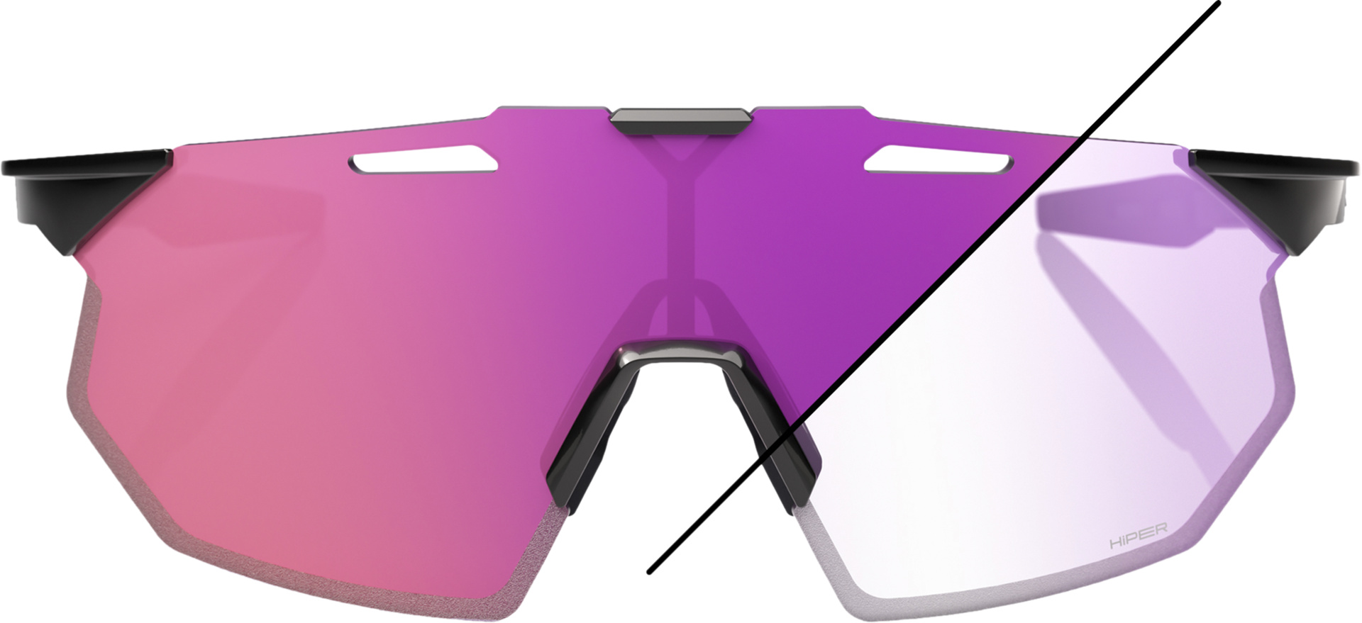 Brille Hypercraft SQ - Gloss Black - Purple Mirror Photochromic Lens – Bild 2