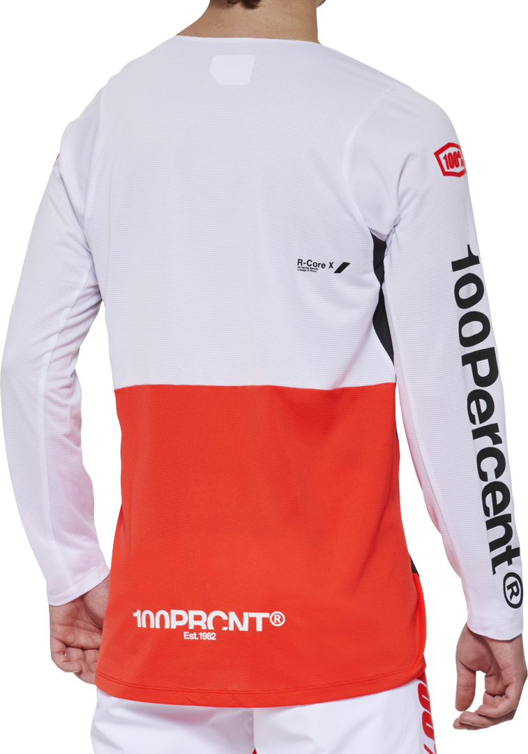 R-CORE-X Long Sleeve Jersey white/red – Bild 2