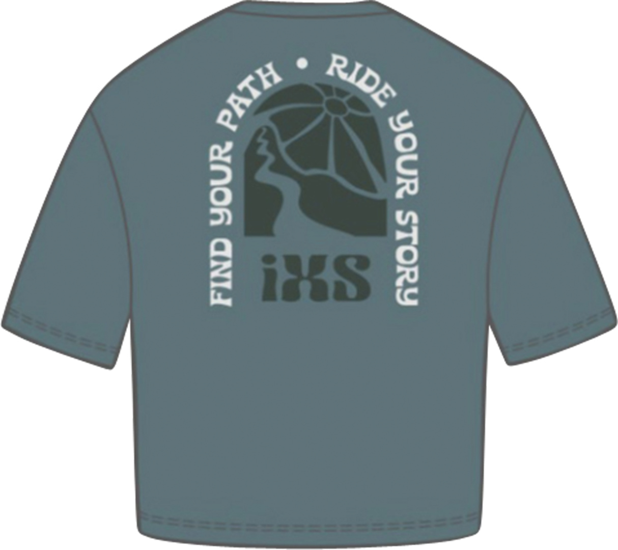 Damen Graphic 1.0 Tee blau grau – Bild 2