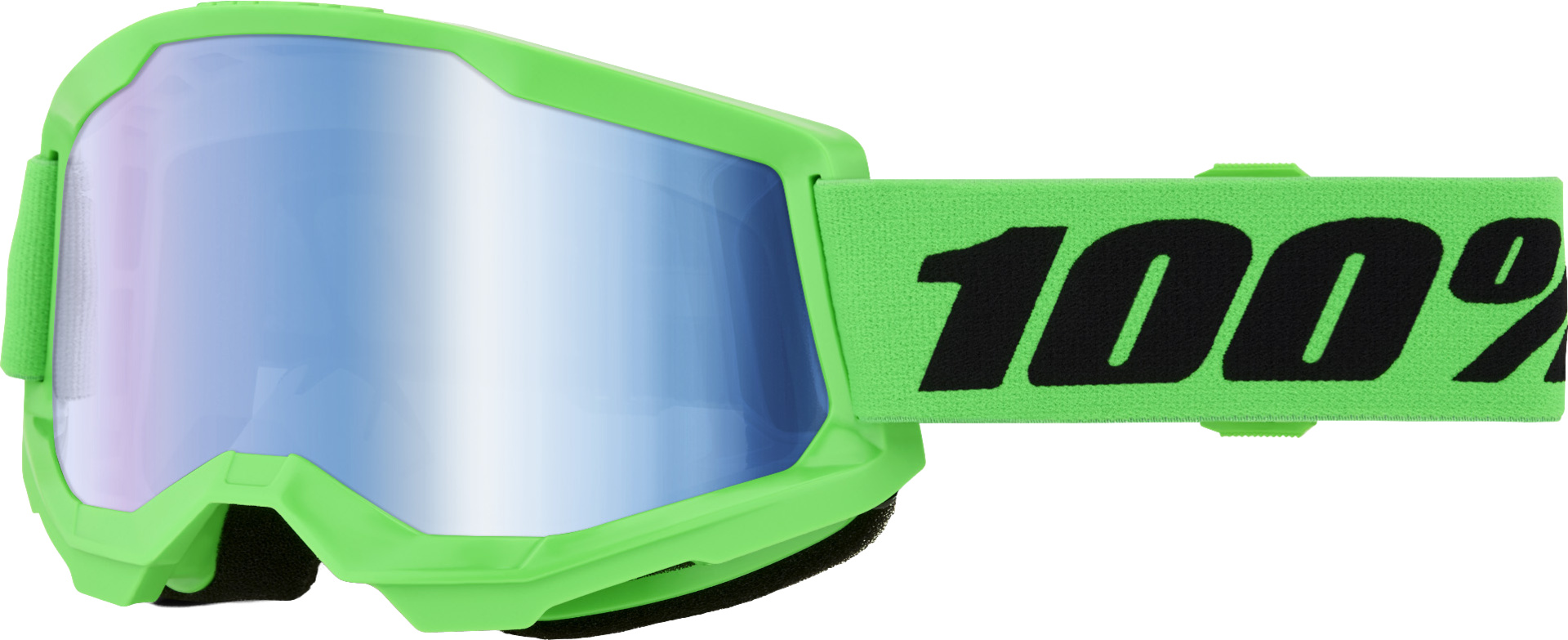 STRATA 2 Goggle Neon Green - Blue Mirror Lens
