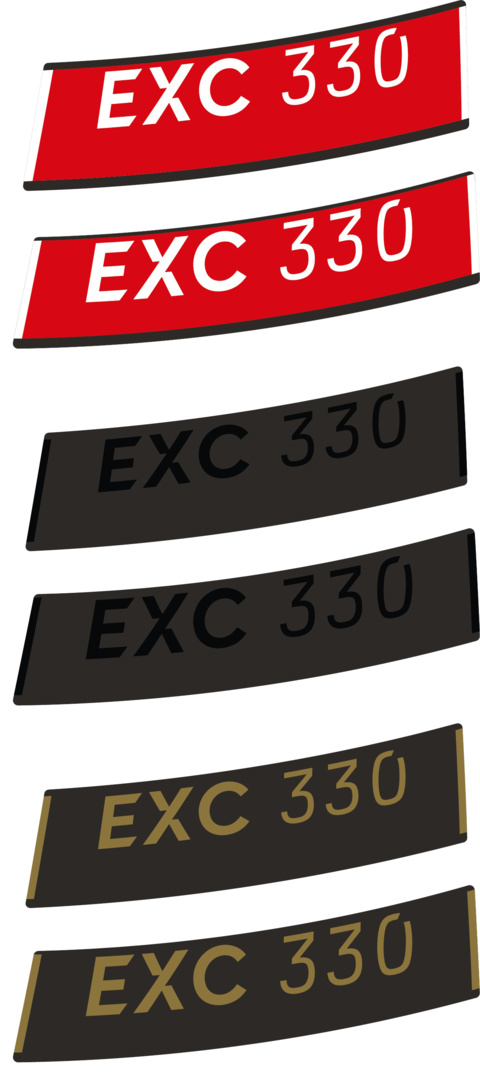 EXC 330 Aufkleberset für 27.5" Felge