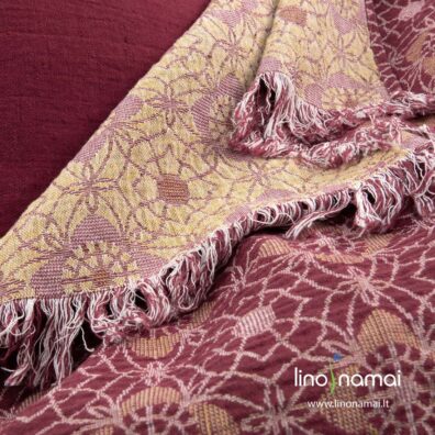 Lininis dvipusis lovos užtiesalas