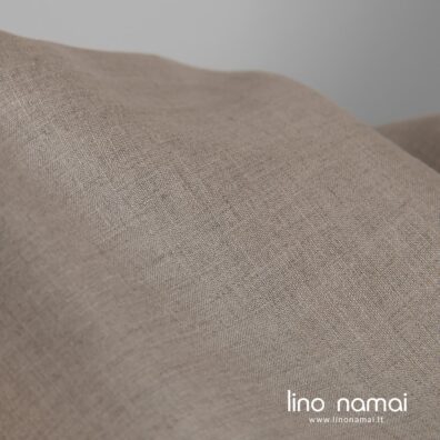 Lininis audinys natūralios pilkos spalvos