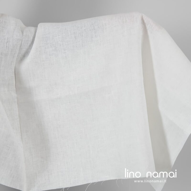 Pieno baltumo lygus lininis audinys